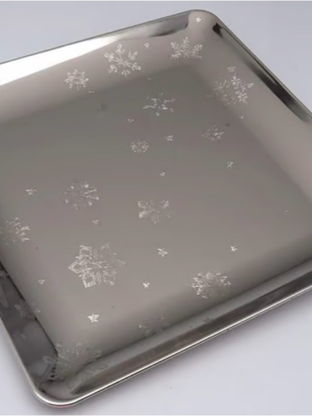Gorham Silver Snowflake Holiday Tray